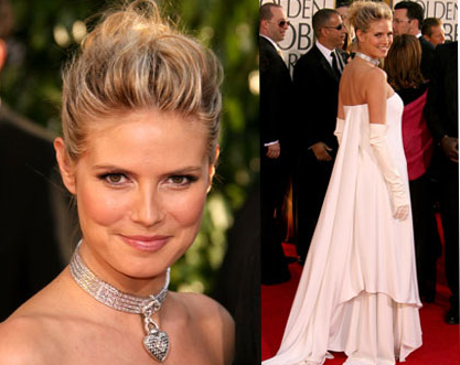 The Golden Globes Red Carpet: Heidi's Diamond Locket